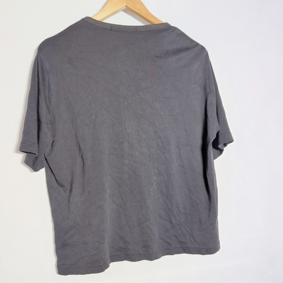 Vintage Las Olas 1X Black T-Shirt with Palm Tree Embroidery Cotton - Picture 3 of 5